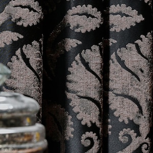 Luxury Patterned Curtains with Grommet Top: Custom Sizes