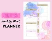 Weekly Meal Plan, Instant Download, Weekly Planner, Printable Planner, Meal Planner Printable