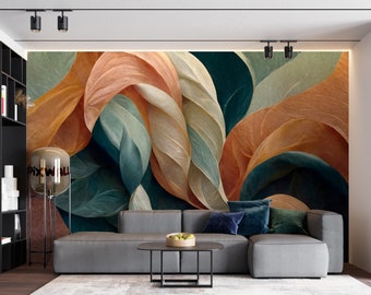 AQUA ABSTRACT WAVES Self Adhesive Removable Wallpaper by Graphicsmesh ...