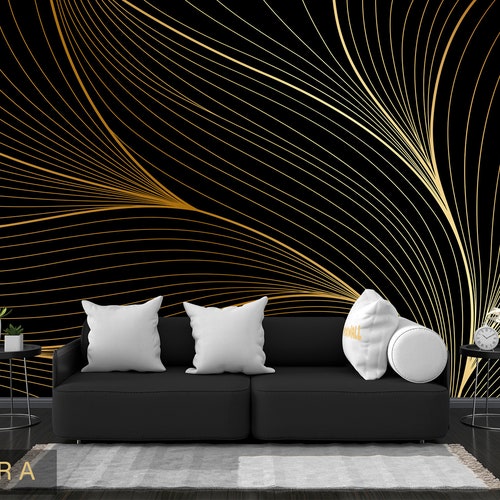 177x3937 Gold Leaf Wallpaper Peel and India  Ubuy