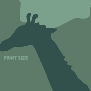 Custom Size Wall Murals - 3D Creative Stereo Giraffe Animal World