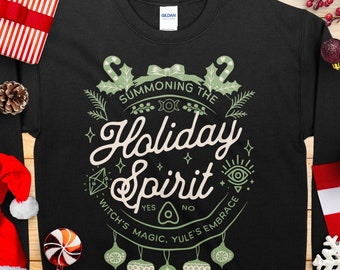 Goth Christmas Sweatshirt, Witchy Yule Sweater, Not so Ugly X-mas Shirt, Winter Solstice Gift, Secret Santa, Creepy Christmas, Witchy Shirt