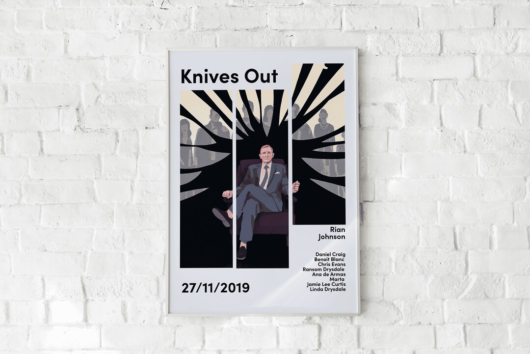 Knives Out Inspired Art Knives Out Movie Poster Movie Print Etsy