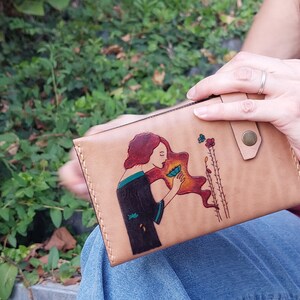 Ledertaschen,Frauen Leder Geldbörse,handgefertigte Leder Geldbörse,Leder Muster,Lederhandwerk,Blumen,Kartenhalter,Schminktasche,für Geschenk,Frauentasche