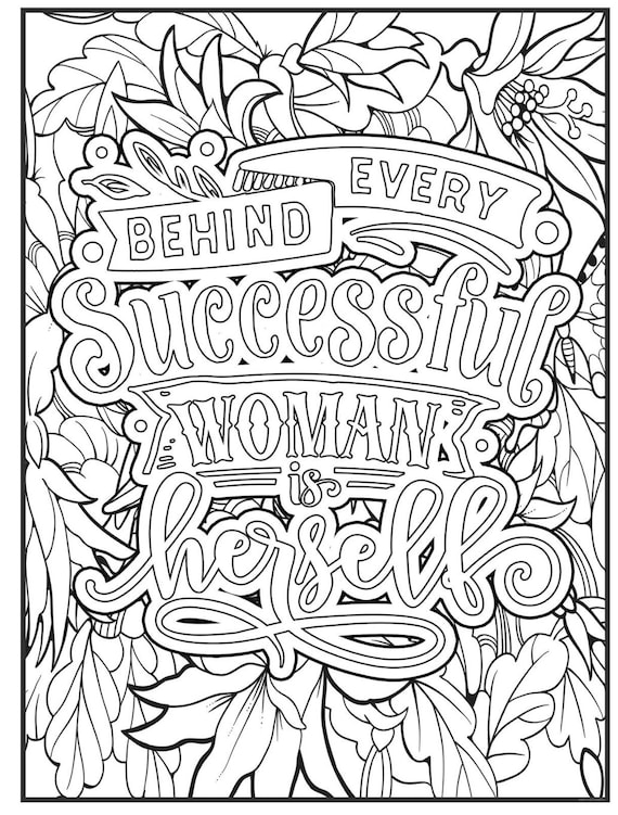Empowering Women Colouring Pages - Etsy