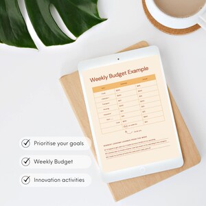 Blank GoodNotes Weekly Pages, Financial Planner, Instant Download, Printable, Minimal Productivity Planner, Goal tracker, Wealth creation