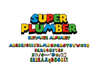 SUPER MARIO Vektor-Alphabet (ai, eps, svg, png)