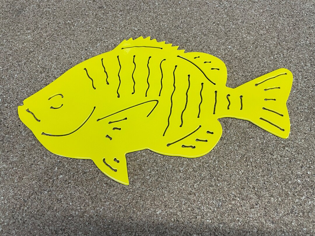 Bluegill Fish Metal Wall Art yellow Etsy