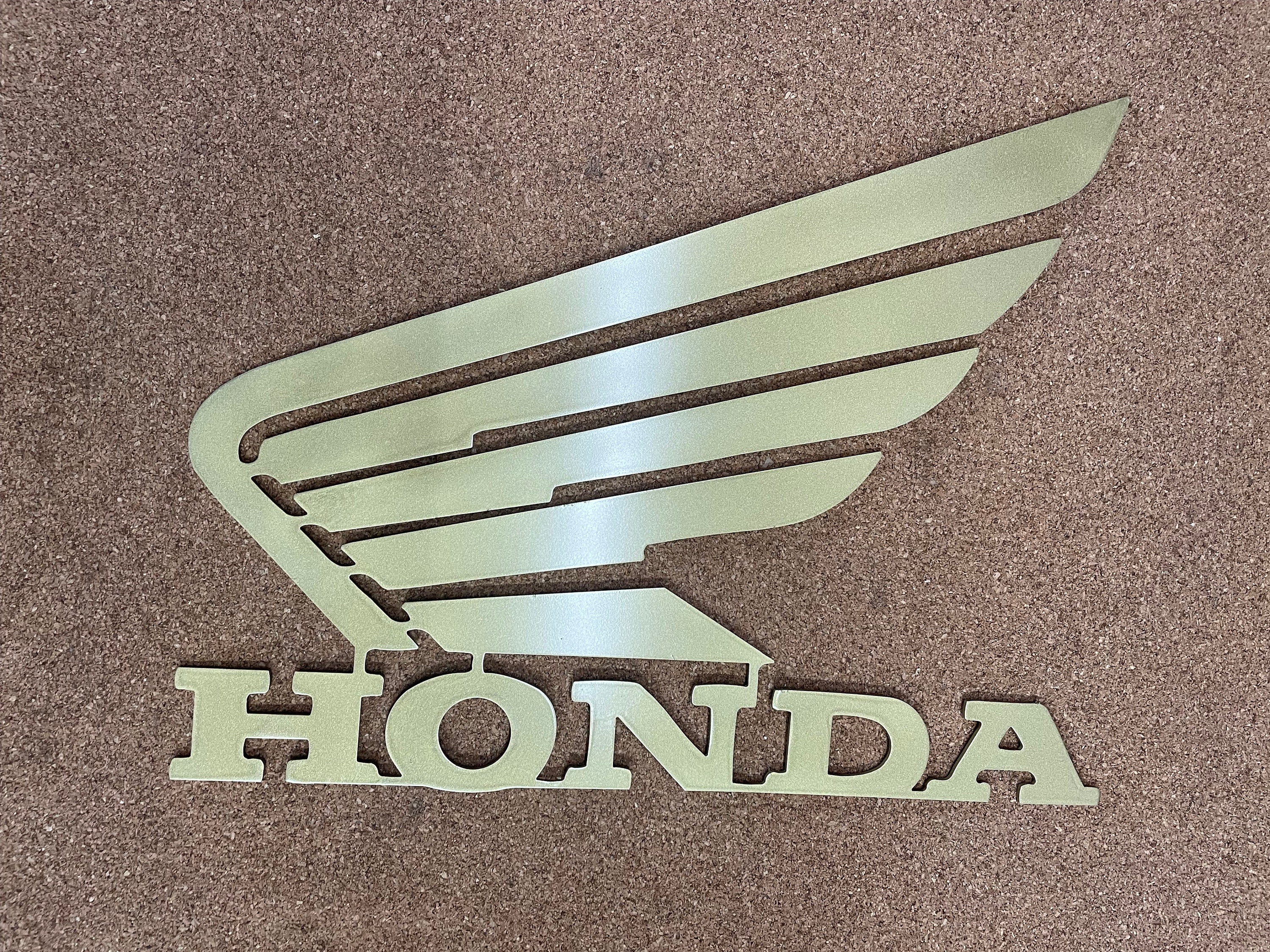 Aufkleber Flügel & Honda gelb rechts, original Honda - 4stroke