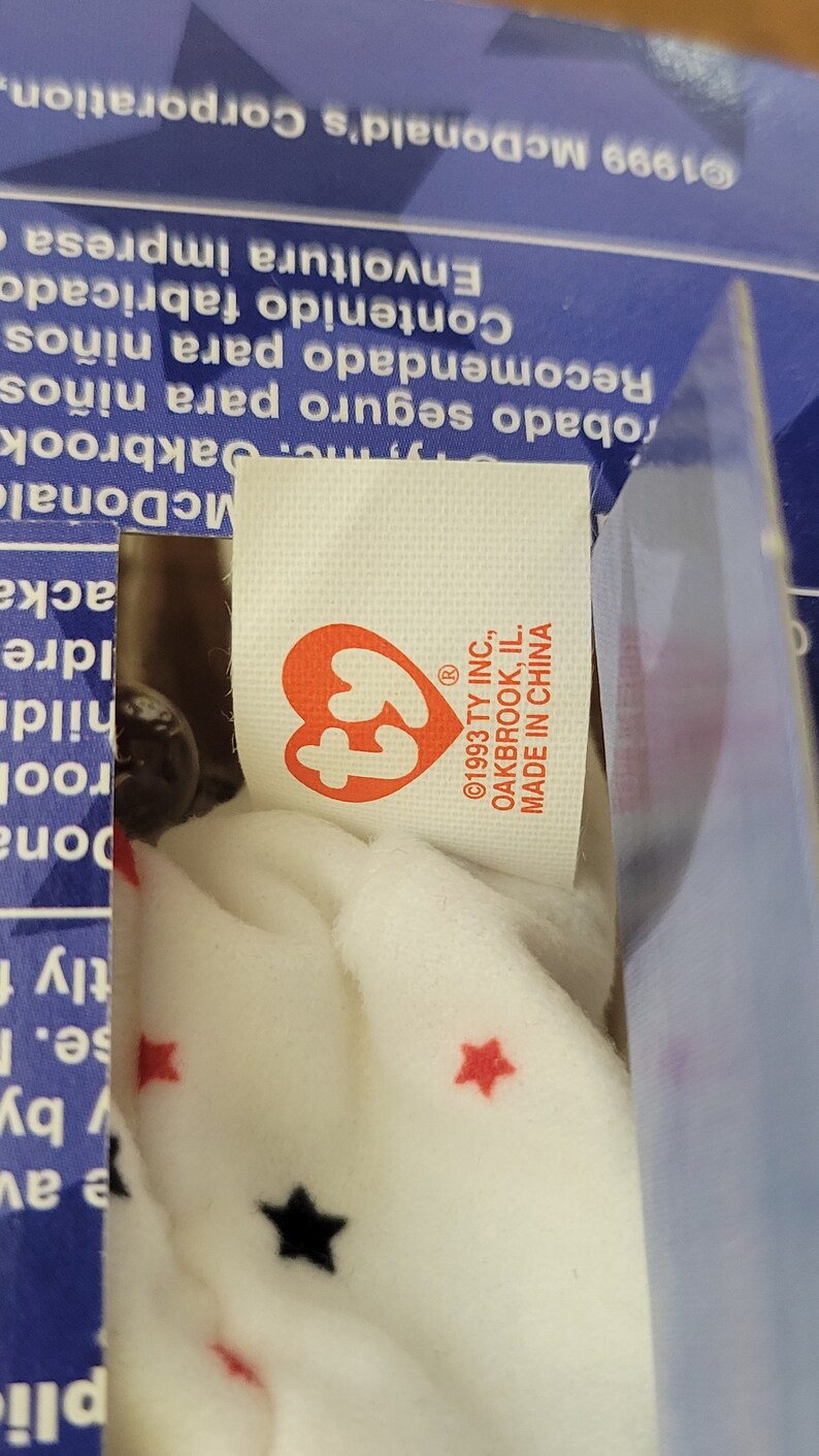 Mcdonalds Erin and Glory Beanie Babies With Tag Errors. original Etsy