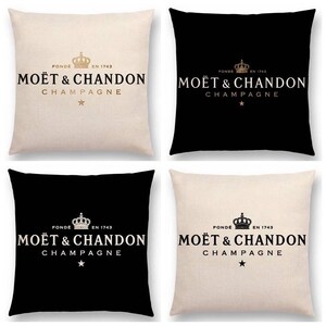 Handmade Luxury Champagne Themed Cushion Cover image 1