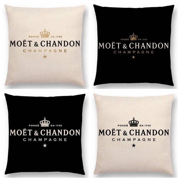 Handmade Luxury Champagne Themed Cushion Cover