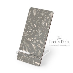 Cell Phone Stand - Unique & Pretty Botanical Design - 5.9" x 2.8" - Free U.S. Shipping!