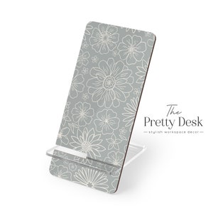 Cell Phone Stand - Unique & Pretty Floral Design - 5.9" x 2.8" - Free U.S. Shipping!