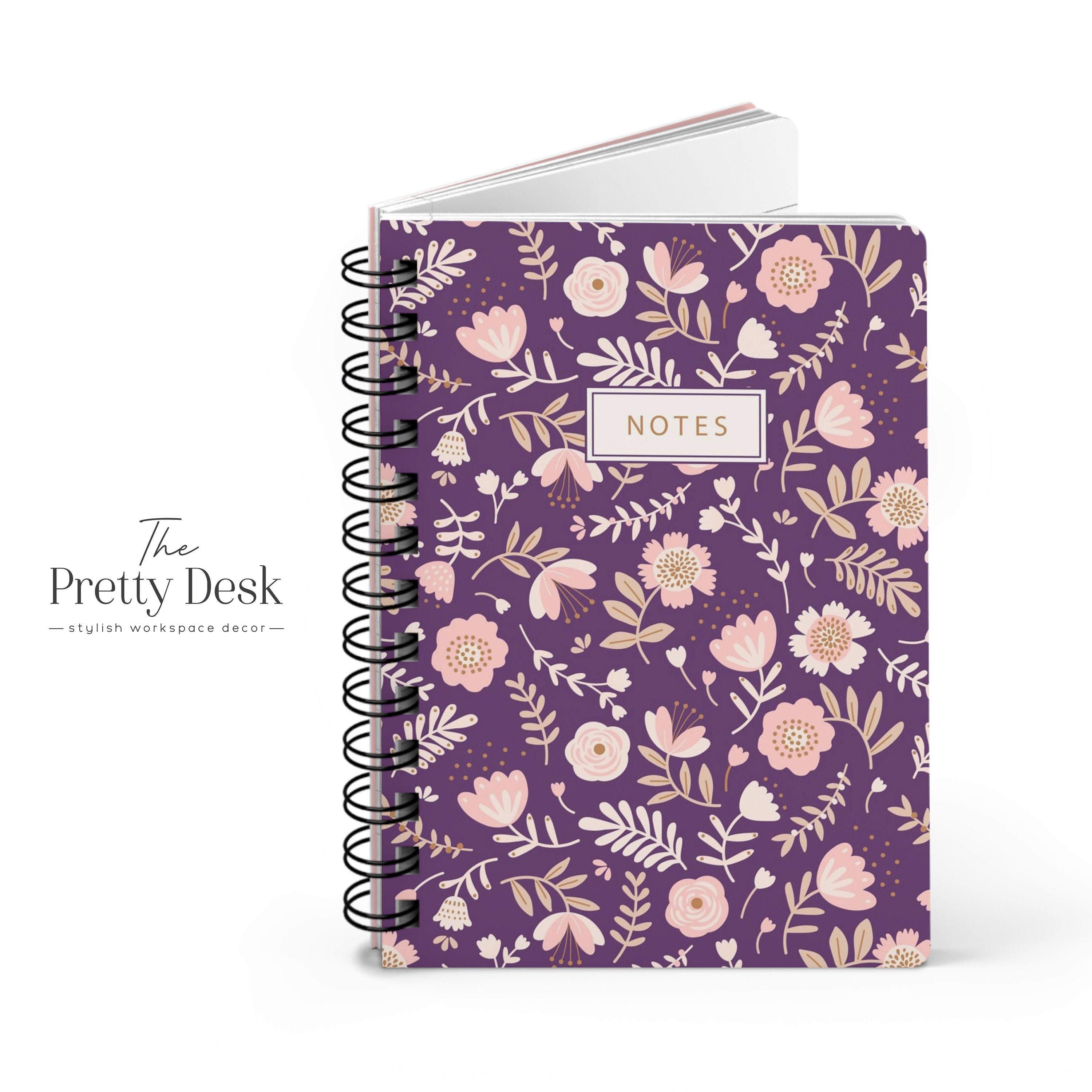Spiral Bound Notebook Unique & Pretty Mod Foral Design on - Etsy