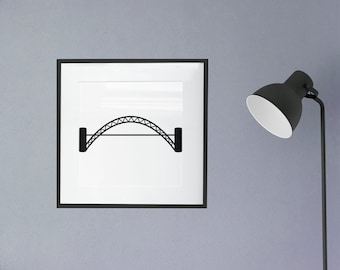 Image vectorisée de Tyne Bridge, Newcastle, PNG et SVG téléchargement instantané