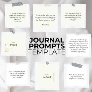 Mental Health Card Deck Template, Self Reflection Journal Prompts Editable in Canva, IG Affirmation Cards Size with Master Resell Rights