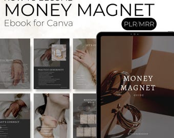 Money Magnet Ebook Canva Template: PLR MRR Digital Marketing