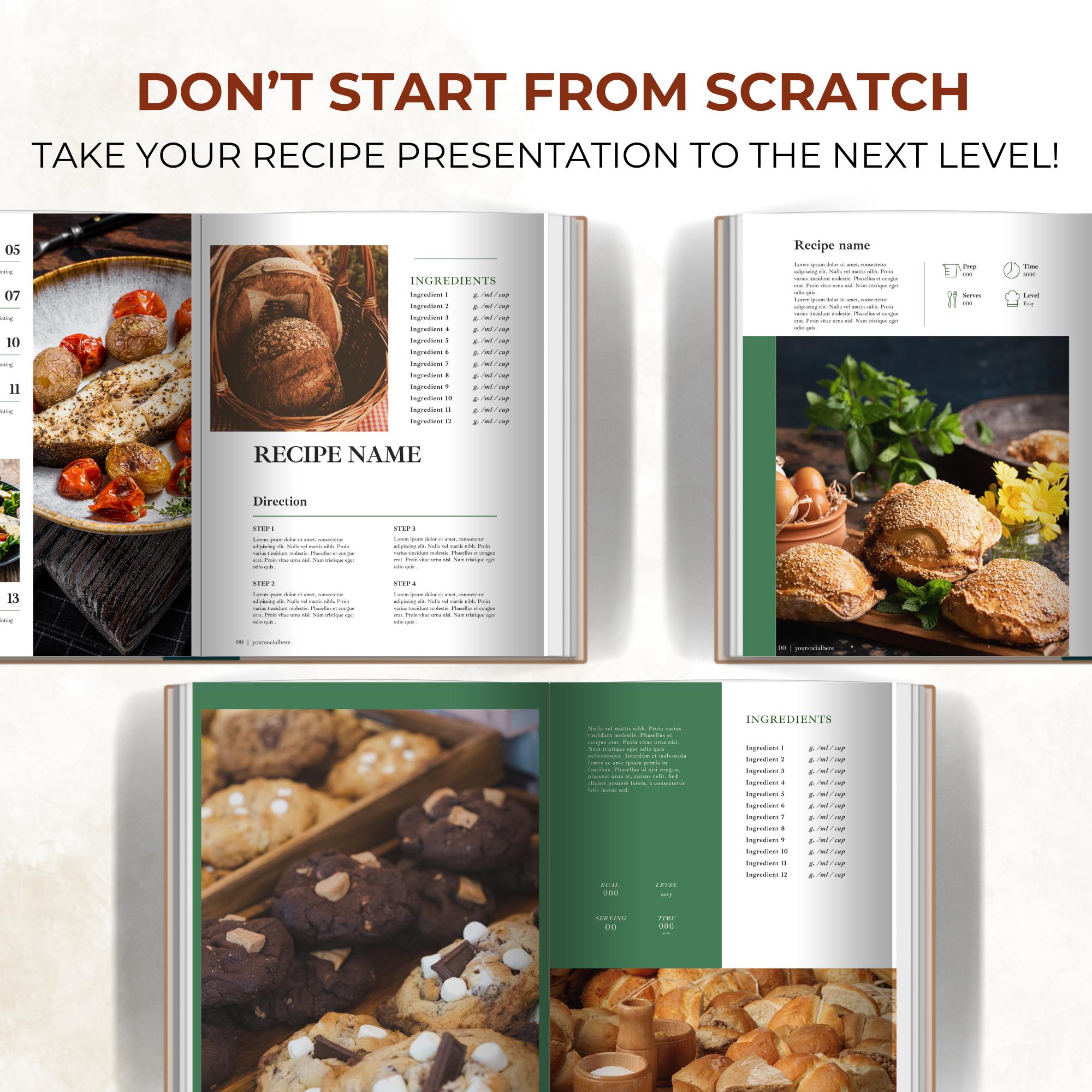 Editable Canva Recipe Book Template, Aesthetic Digital Cookbook ...