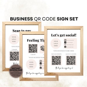 Bearbeitbares Scan-To-Pay-Zeichen, Feeling Tipsy QR-Code-Zeichen & Lets Turn-Vorlage, Social Media Follow Us-Zeichen Zeichen für kleine Unternehmen