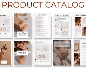 Modèle de feuille de vente en gros : catalogue de bijoux (canva modifiable)