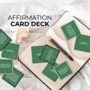 Morning Journaling Prompts, Daily Journal Questions, Activities, Quotes and Writing Prompts, Editable in Canva Self Healing Card Deck Set