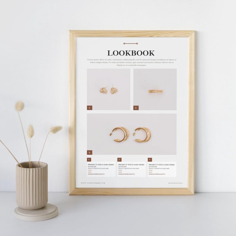 Line sheets Canva Templates, Wholesale Product Catalogue