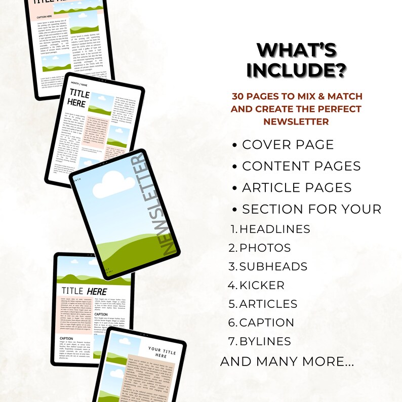 Preschool classroom newsletter templates free