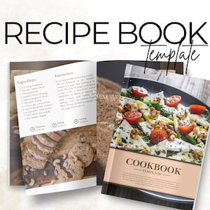 Modèle de livre de cuisine, modèles de livres de recettes numériques modifiables, modèles de coaching de blogueur culinaire, créateur de cours de nutrition, modèle de menu alimentaire