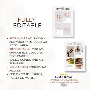 Editable Product Listing Line Sheet Template Seller Shop, Price Linesheet Template