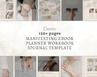 Manifesting Planner Canva Template: Workbook & Journal (120+ Pages)