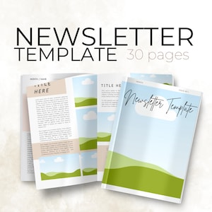 Canva Newsletter Template: 30-Page Printable Design (Digital Download)
