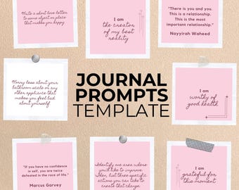 Affirmation Card Deck Template: 240+ Quotes & Prompts (Canva Editable)