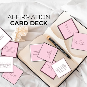 Modèle de jeu de cartes affirmation « Shadow Work » - activités, invites dans un journal, citations pour la vie Coach spirituel avec droits de revente principal