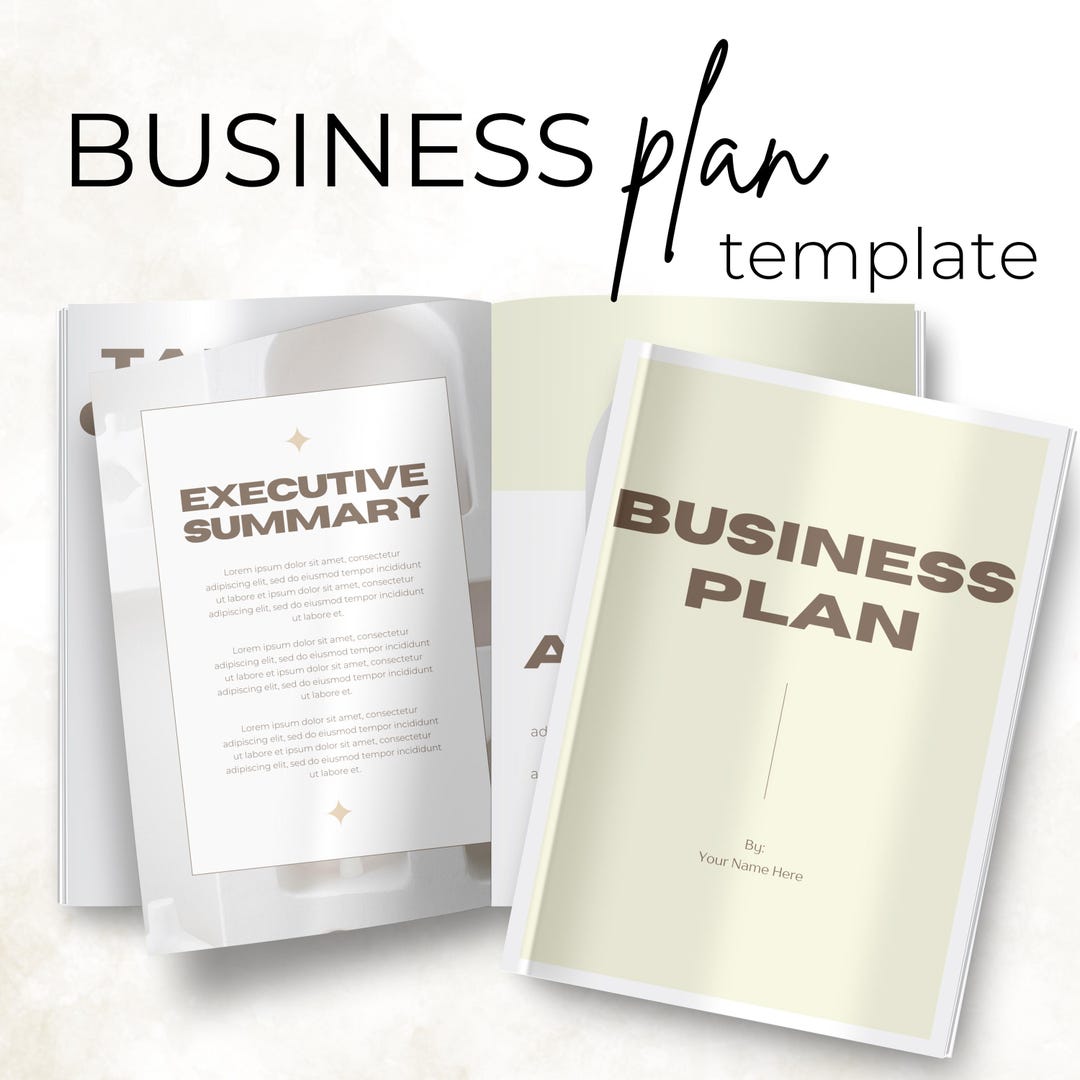 Editable Business Plan Template: Minimalist Canva Workbook (digital) - Etsy