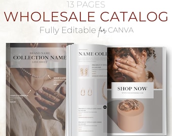 Wholesale Line Sheet Canva Template: Editable Furniture Catalog (Digital)
