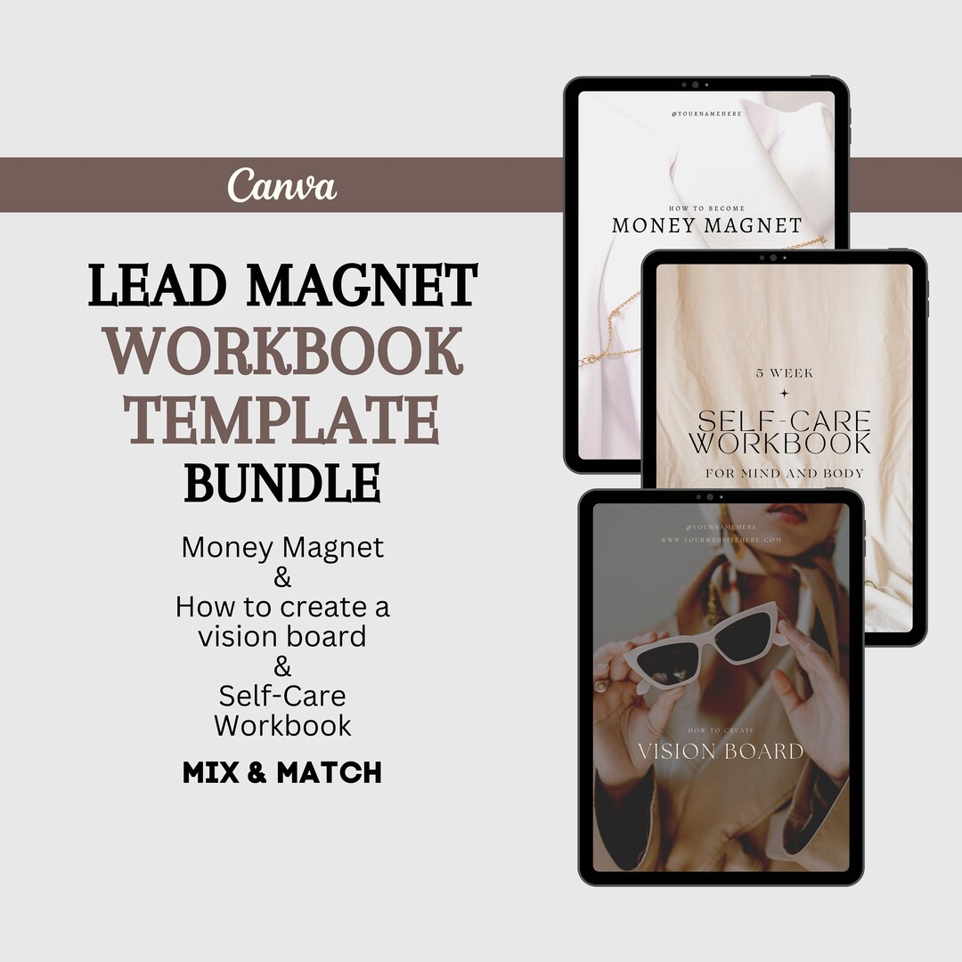 Coaching Ebook Workbook Canva Template Bundle, Mix & Match Life Coach ...