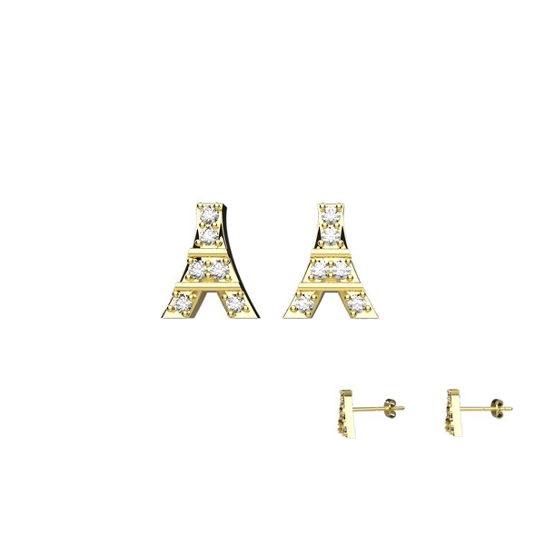 Boucles D'Oreilles TAMTAM Paris - Argentées Géométriques - Clip - Occasion
