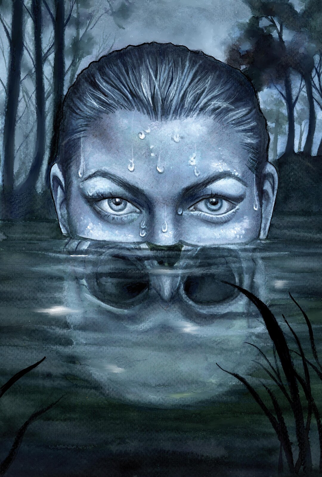 Dark Water - Fine Art Print - Original Illustration - Etsy