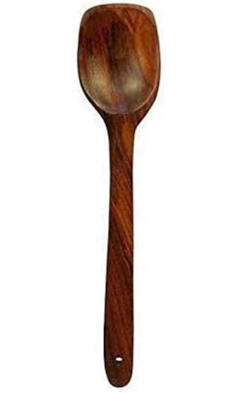 Handmade 7 Pack Wooden Teak Wood Kitchen Utensils Set Wooden Spoons for Cooking Kitchen Spatula