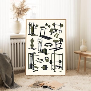 Fitness Equipment Kunst Poster