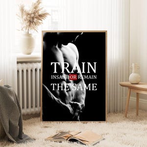Bodypainting Männer Mädchen Fitness Workout Zitate motivierend inspirierend Muskel Gym Poster - Wand Kunst Druck für Home Office Gym