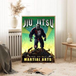Gorilla Jiu Jitsu Destroyer Poster - Dekoriere Wohnzimmer, Arbeitszimmer