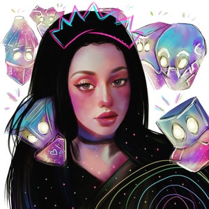 Girl Portrait Rainy Night digital painting