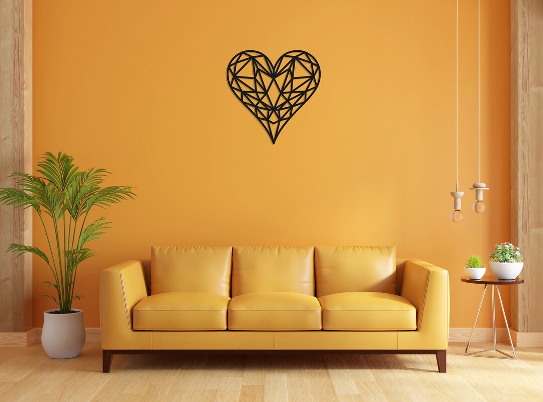 Heart Metal Wall Decormetal Wall Decoruniq Etsy