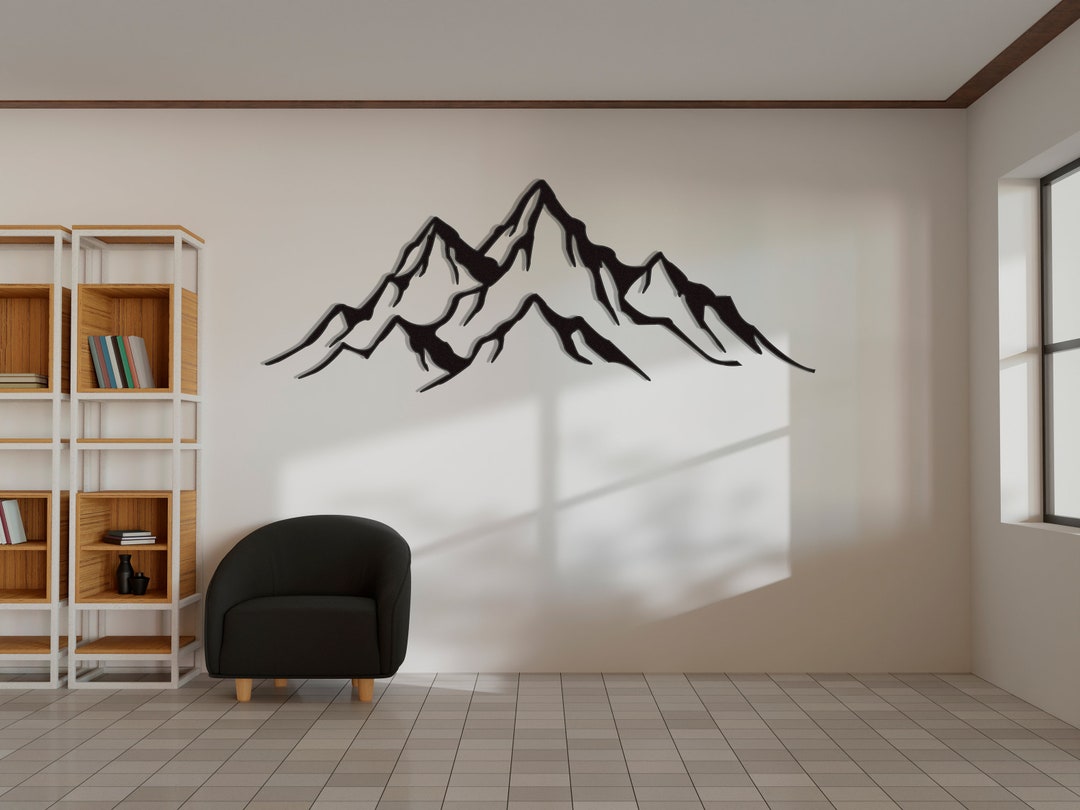 Modern Mountain Wall Art, Home Decor and Gifts, Outdoor Garden and