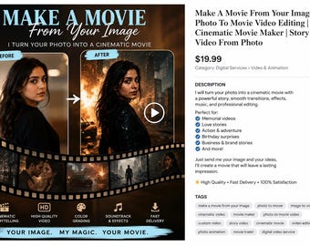 Skapa en film från din bild | Foto till film videoredigering | Cinematic Movie Maker | Storyvideo från foto