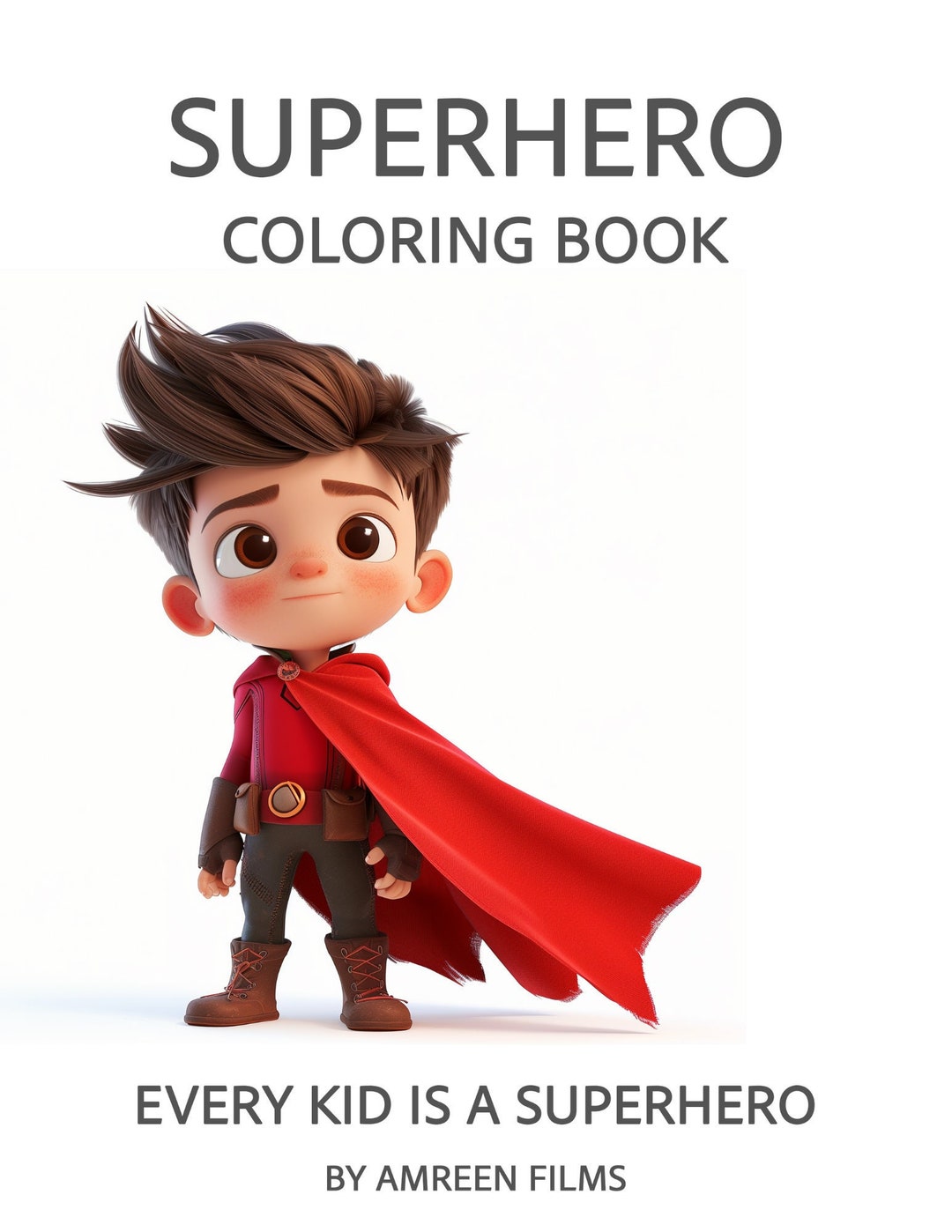 Superhero Coloring Book for Kids – 20 Printable Affirmation Pages ...