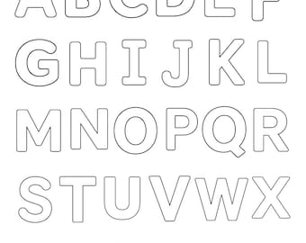 Bubble Letter Alphabet Printable – A-Z Coloring Pages 3 (Digital Download)