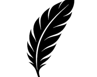 Feather SVG Bundle, Silhouette Vector Design, Cricut & Vinyl Craft, Feather Art, Instant Digital Download